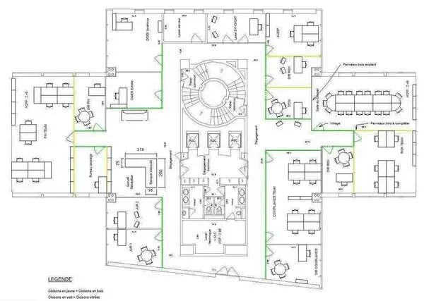 Relevés et réalisation des plans (existant, démolition et futur) de 3 niveaux d'un bâtiment de la défense à PARIS
